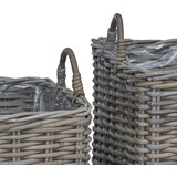  Košarica za saksije s pohranom 2 pcs Siva Lacak Ratan - Siva | shoptok.hr