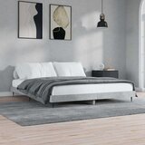 vidaXL Posteljni okvir betonsko siv 120x200 cm inženirski les | Shoptok.si