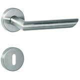 PORTAFERM Garnitura kljuke za vrata Bormio (Debelina vrat: 33 mm - 47 mm, Nerjavno jeklo, L oblika, Profilni cilinder) | Shoptok.si
