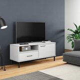 The Living Store TV omarica s kovinskimi nogami bela trdna borovina OSLO - TV Omarica, (21375238) Cene