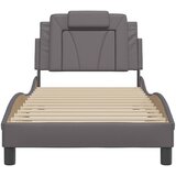  Okvir za krevet Viana bez madraca sivi 90x190 cm od umjetne kože | shoptok.hr