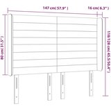  LED uzglavlje crno 147x16x118/128 cm baršunasto | shoptok.hr