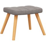  Stolica za ljuljanje s osloncem za noge smeđe-siva od tkanine | shoptok.hr