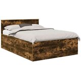  Okvir za krevet s uzglavljem Dimljeni hrast 150 x 200 cm - Dimljeni hrast 150 x 200 cm | shoptok.hr