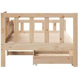 vidaXL Dnevna postelja s predali 90x200 cm trdna borovina | Shoptok.si