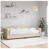 vidaXL Dnevna postelja z vzmetnico krem 100x200 cm blago Cene