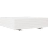 Vrtna sadilica bijela 90x90x26,5 cm od masivne borovine | shoptok.hr