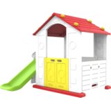  Dječja kućica s toboganom Cottage 3u1 - crveni krov | Shoptok.si