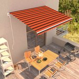 vidaXL samodejno zložljiva tenda 400x300 cm oranžna in rjava | Shoptok.si