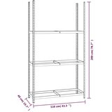  Stalci za gume s 3 razine 2 kom srebrni 110x40x200 cm čelični | shoptok.hr