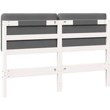  Tapecirani uzglavlje s uzglavljem Bijela i svijetlo siva 160 cm | shoptok.hr