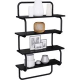 Polica sa 4 nivoa Crni hrast 80 x 24,5 x 104 cm | shoptok.hr