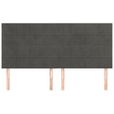  Uzglavlje tamno sivo 180x5x118/128 cm baršunasto | shoptok.hr