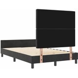  Krevet s opruga kutije s uzglavljem Crna 120 x 200 cm Baršun | shoptok.hr