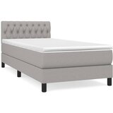 Maison Chic Box spring postelja - Vzmetna postelja z vzmetnico svetlo siva 90x190 cm blago SL6557, (21902360) Cene