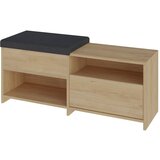 Marckeric Ormarić za cipele u dekoru hrasta s klupom u prirodnoj boji Romi – | shoptok.hr