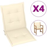 vidaXL jastuci za vrtne stolice 4 kom krem 100 x 50 x 3 cm Cijene