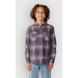 Count Flannel Kids Shirt charcoal grey