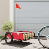  Kolesarska prikolica rdeča oxford tkanina in železo | Shoptok.si
