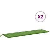 Jastuci za vrtnu klupu 2 kom zeleni 200x50x7 cm tkanina | Eponuda.com