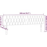  LED uzglavlje tamnoplavo 200x7x78/88 cm baršunasto | shoptok.hr