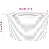  Košara za pohranu smeđe-bijela Ø 40 x 25 cm pamučna | shoptok.hr