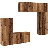  TV zidna jedinica 5 kom. Staro drvo Konstruirano drvo Smeđa 100 x 30 x 41 cm | shoptok.hr