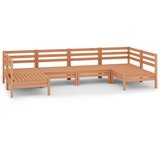 Maison Chic Seti vrtnega pohištva - Vrtna garnitura - Vrtni pohištvo set 6-delna medeno rjava trdna borovina, (21817991) | Shoptok.si