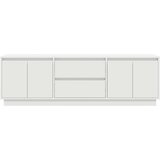 TV ormarić s LED svjetlima bijeli 160,5x41x50 cm | shoptok.hr