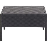 Poli 5-dijelni set vrtnih sofa od poliratana s jastucima crni | shoptok.hr