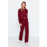 Trendyol Red Christmas Themed Bottom-Top Set with a Soft Textured, Feathered Knitwear | Shoptok.si