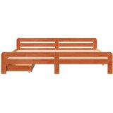  Okvir kreveta bez madraca voštano smeđi 200x200 cm od borovine | shoptok.hr