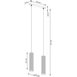 Sollux SL.1536 - visilica na sajli karbon 2xGU10/10W/230V beli | Eponuda.com