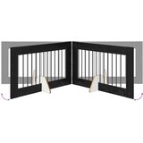  Vrata za pse s postoljem 6 pcs Crni hrast 100 x 60 cm | shoptok.hr
