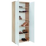 Boxxx omara za čevlje bela, hrast sonoma | Shoptok.si