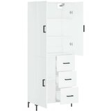  Visoka komoda bijela 69 5x34x180 cm konstruirano drvo | shoptok.hr