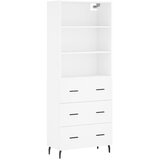 Visoka komoda bijela 69,5x34x180 cm konstruirano drvo | shoptok.hr