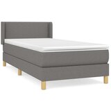  Box spring postelja z vzmetnico temno siva 90x190 cm blago, (20725837) | Shoptok.si