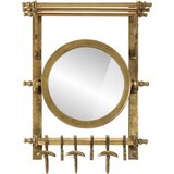  Stalak za prtljagu s vješalicama i zidnim ogledalom aluminijski | shoptok.hr
