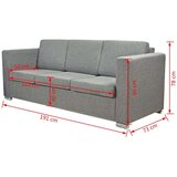 Trosjed od tkanine svjetlosivi | shoptok.hr