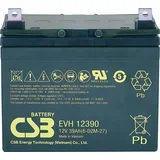 Svinčev akumulator 12 V 39 Ah EVH 12390 EVH12390 svinčeno-koprenasti (AGM) (ŠxVxG) 196 x 178 x 155mm M6 vijačni priključek stabilni cikli,, (20438607)