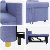 SOFA na razvlačenje Singl Trapere plave boje 90 x 165 x 87 cm | shoptok.hr