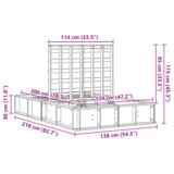  Krevetna konstrukcija Voštano smeđa 120 x 200 cm Masivno drvo | shoptok.hr