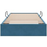  Otomanski krevet s pohranom Tamno plava 90 x 190 cm Baršun | shoptok.hr