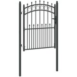 vidaXL Vrata ograde s bodljama Siva 150 x 100 cm | shoptok.hr