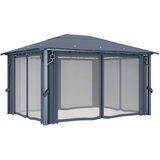  Sjenica sa zastorom 400 x 300 cm antracit aluminijum | shoptok.hr