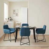 vidaXL Trpezarijske stolice 4 pcs Baršun Plava 59 x 56,5 x 86 cm | shoptok.hr