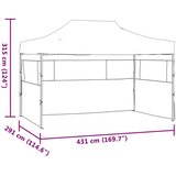 Šator za svadbe - šator za zabave Antracit 291 x 431 x 315 cm Oxford tkanina - Antracit s dvije bočne zidove Da | shoptok.hr