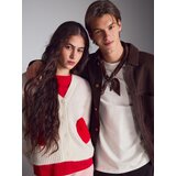 Reserved Kardigan s vezom - boja kože | shoptok.hr