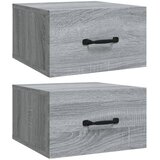  Zidni noćni ormarići 2 kom boja sivog hrasta sonome 35x35x20 cm | Eponuda.com